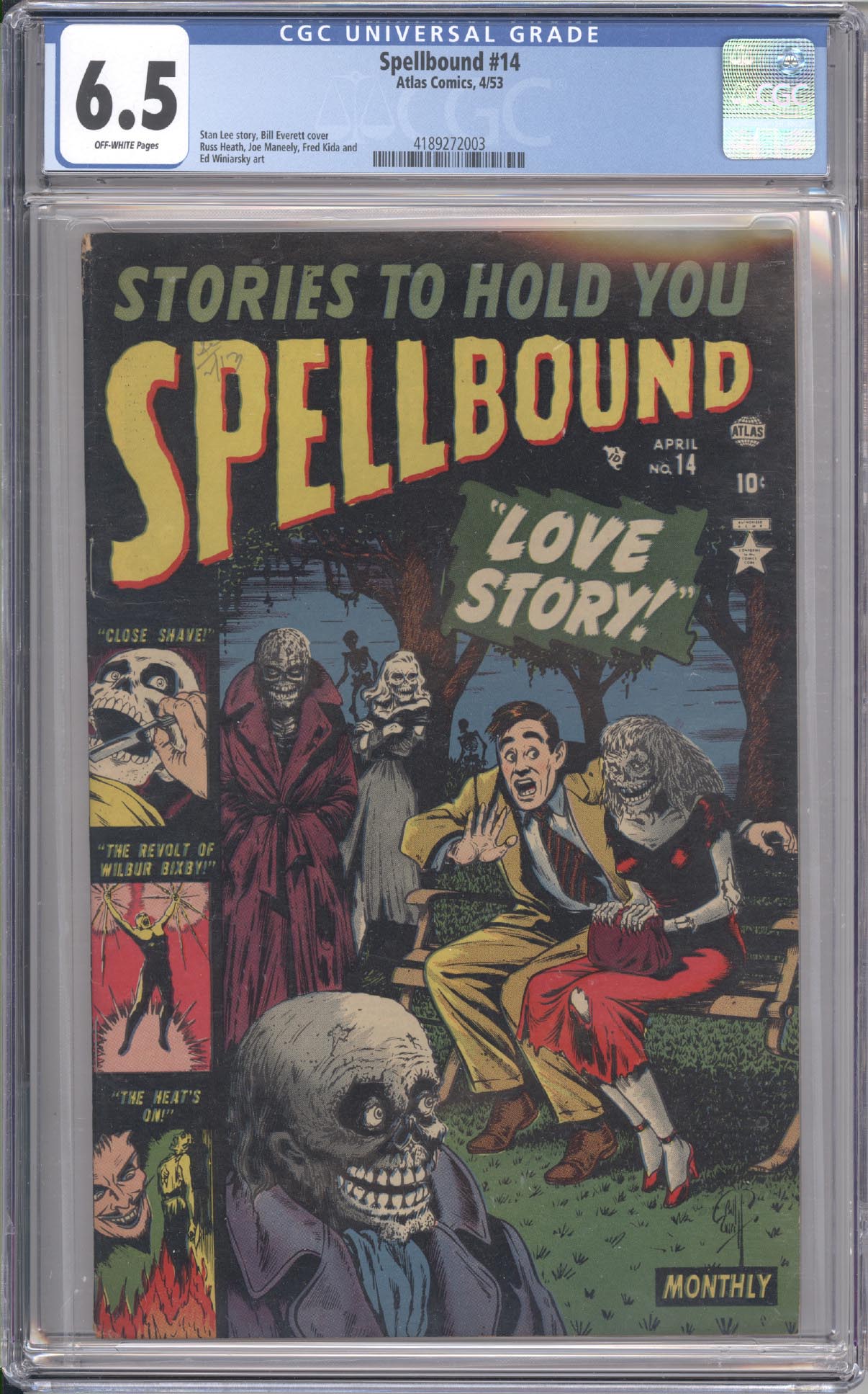 Spellbound #14 in CGC 6.5 back