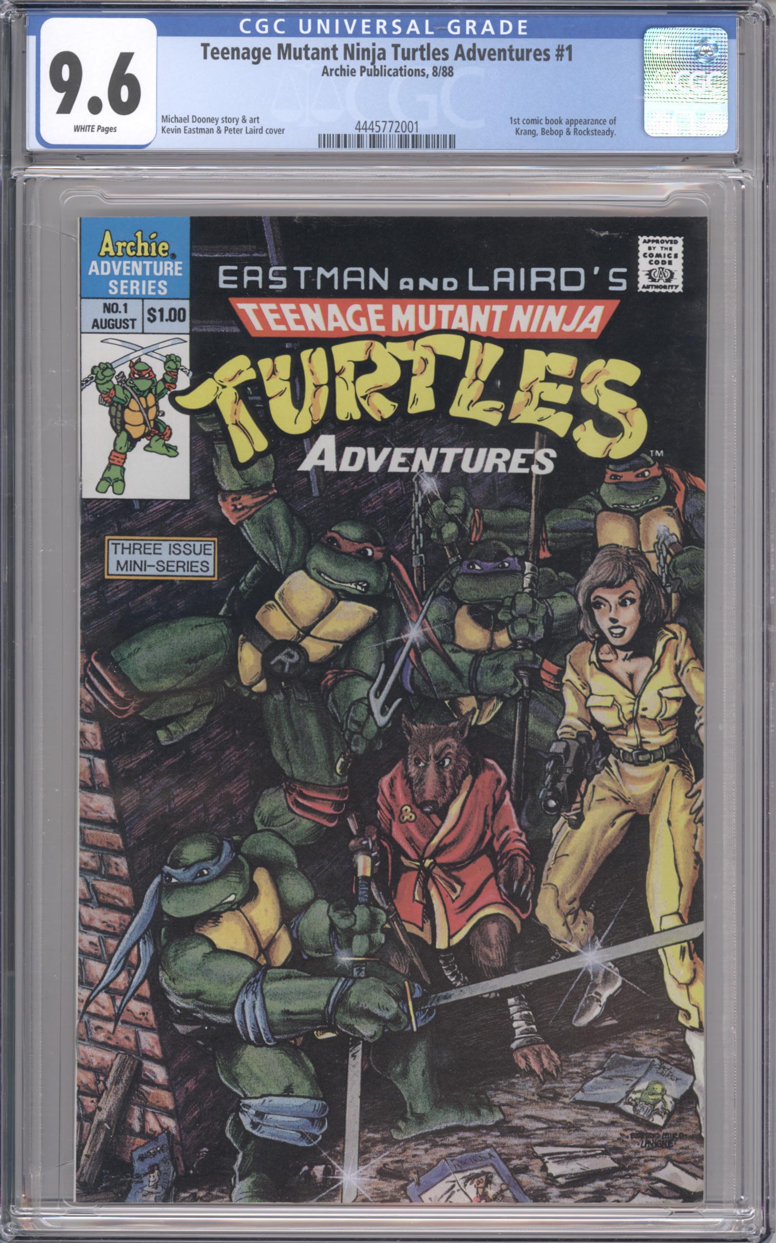 Teenage Mutant Ninja Turtles Adventures #1 front