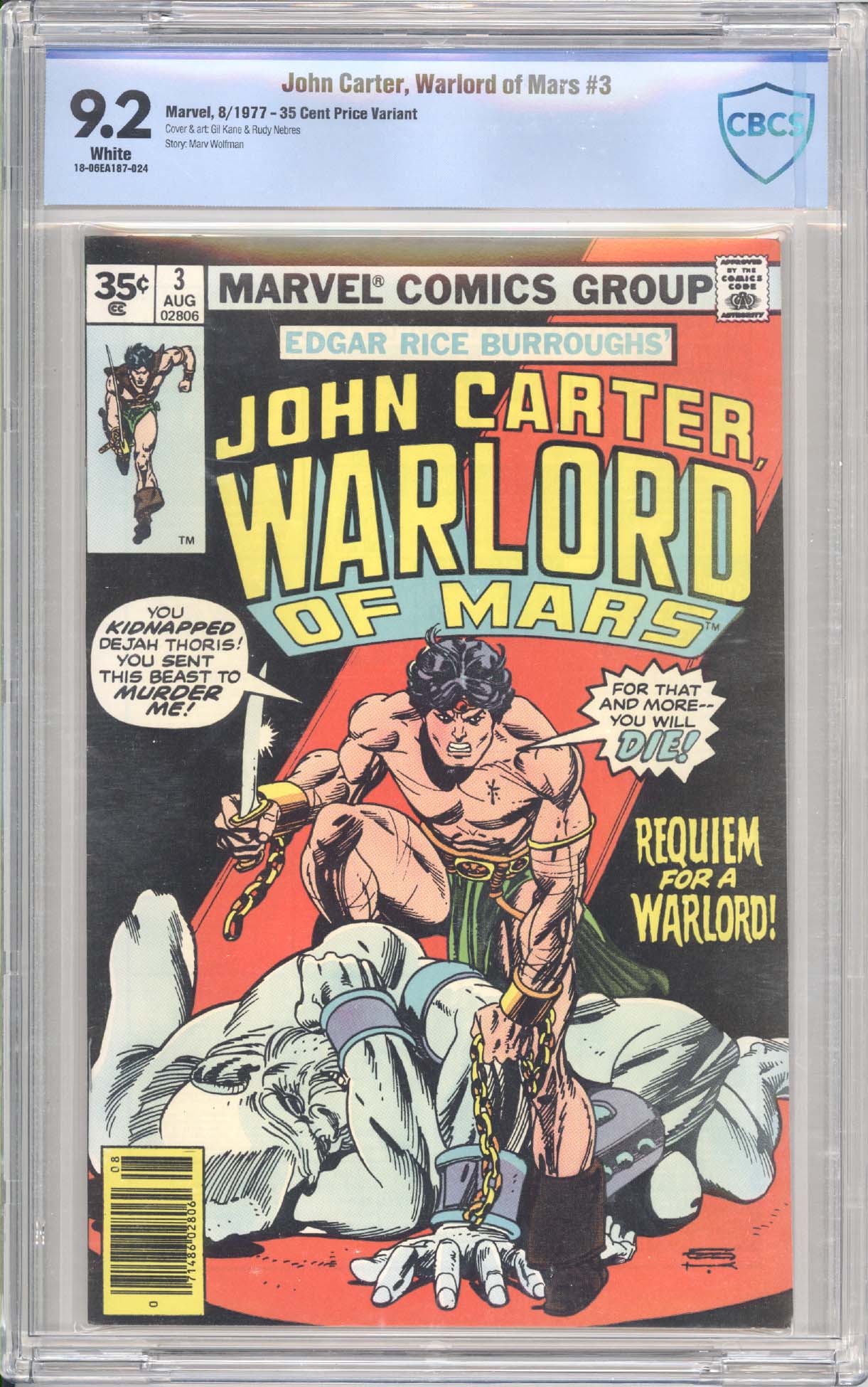 John Carter Warlord of Mars #3 front