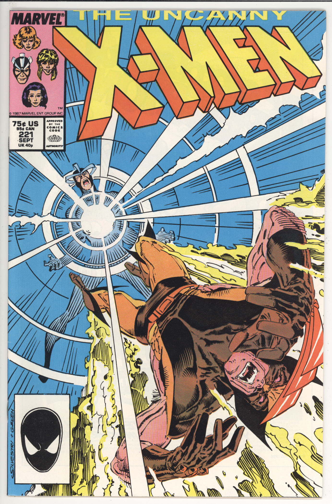 Uncanny X-Men #221 in 9.4 back